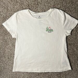 Volcom White Crop Top - L